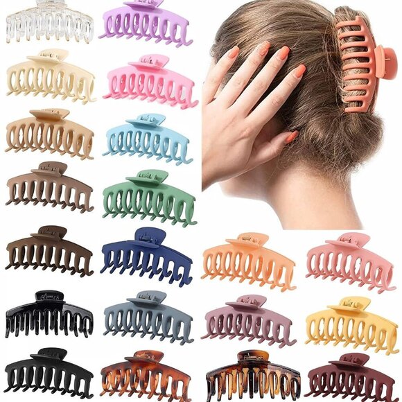 20PCS Large Resin Hair Claws Clips for Thick & Thin Hair Strong Hold main image 4